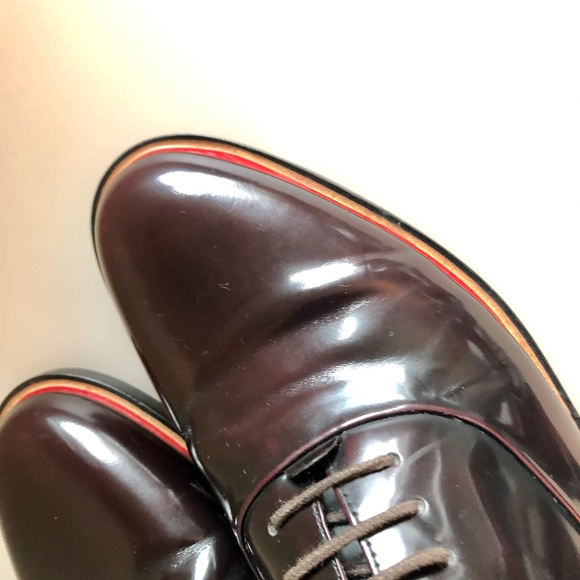Men’s 41 Shiny Bright Accent Oxford Shoes - Picture 5 of 5